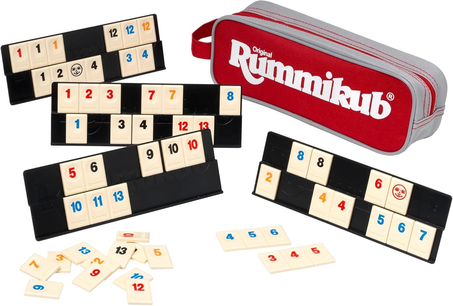 Ideal Rummikub Mini Pouch Travel Game, for 2-4 Players, Ages 7+