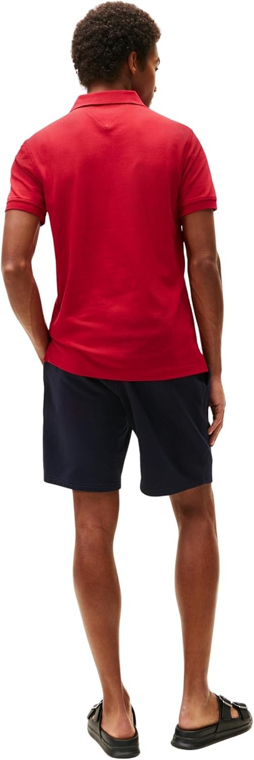 Tommy Hilfiger Men's Short Sleeve 1985 Slim Fit Polo Shirt, Medium Red, Size M