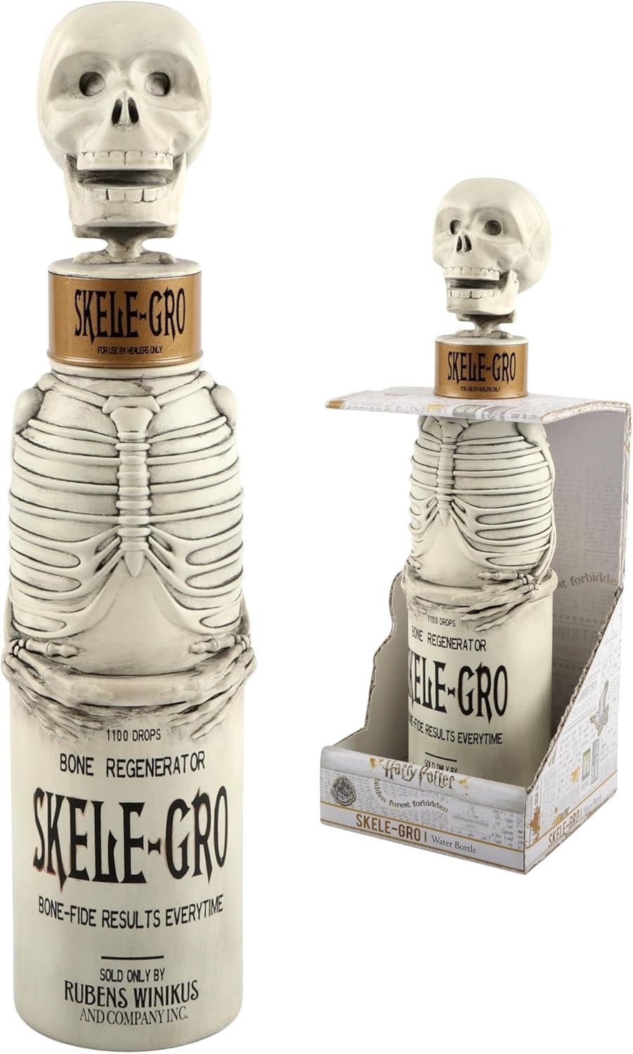 STUFF Skele-Gro Water Bottle, Wizarding World Official Harry Potter Collectables, Toys and Gifts, 2.56 x 2.56 x 9.84 inches