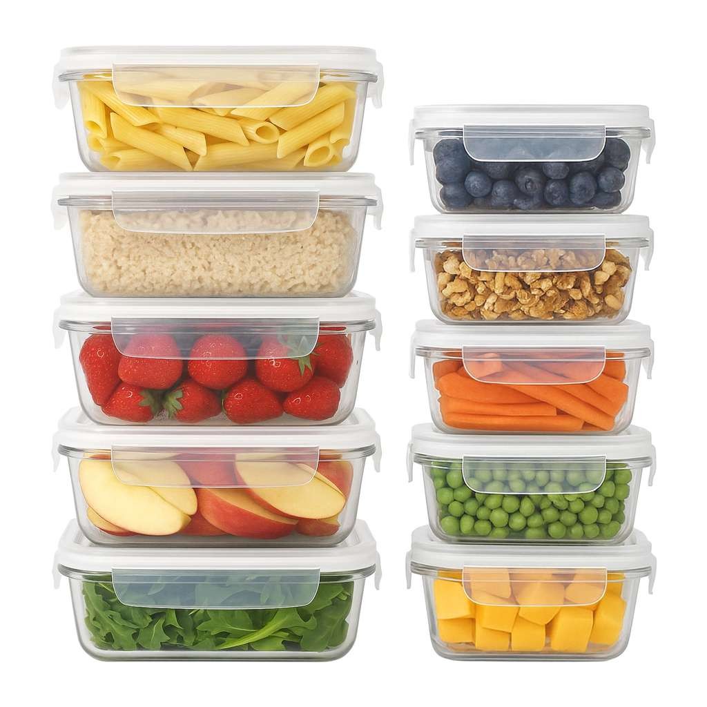 Rinkit Meal Prep Glass Containers with Airtight Lids, 10 Pack, 2 Sizes, Amazon Haul