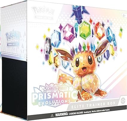 Pokémon TCG: Scarlet & Violet Prismatic Evolutions Elite Trainer Box, 1 Full Art Promo Card, 9 Boosters & Premium Accessories
