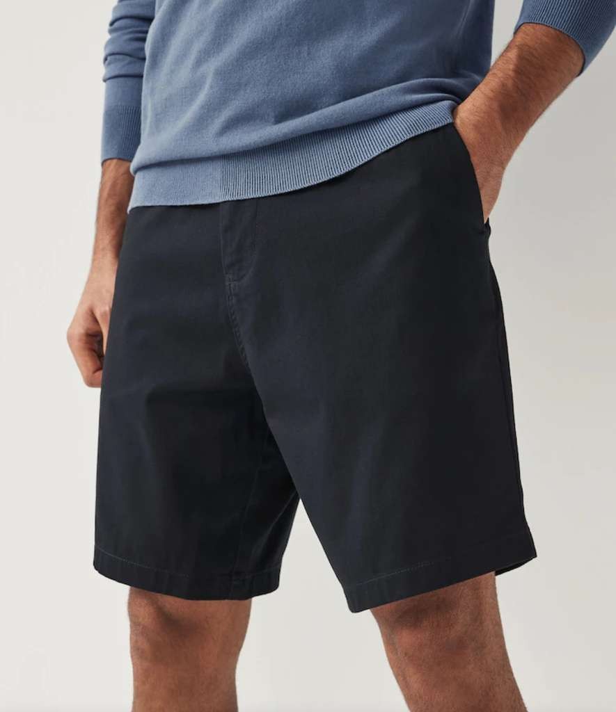 Navy Blue Men's Straight Fit Stretch Chinos Shorts, Select Sizes, Free C&C