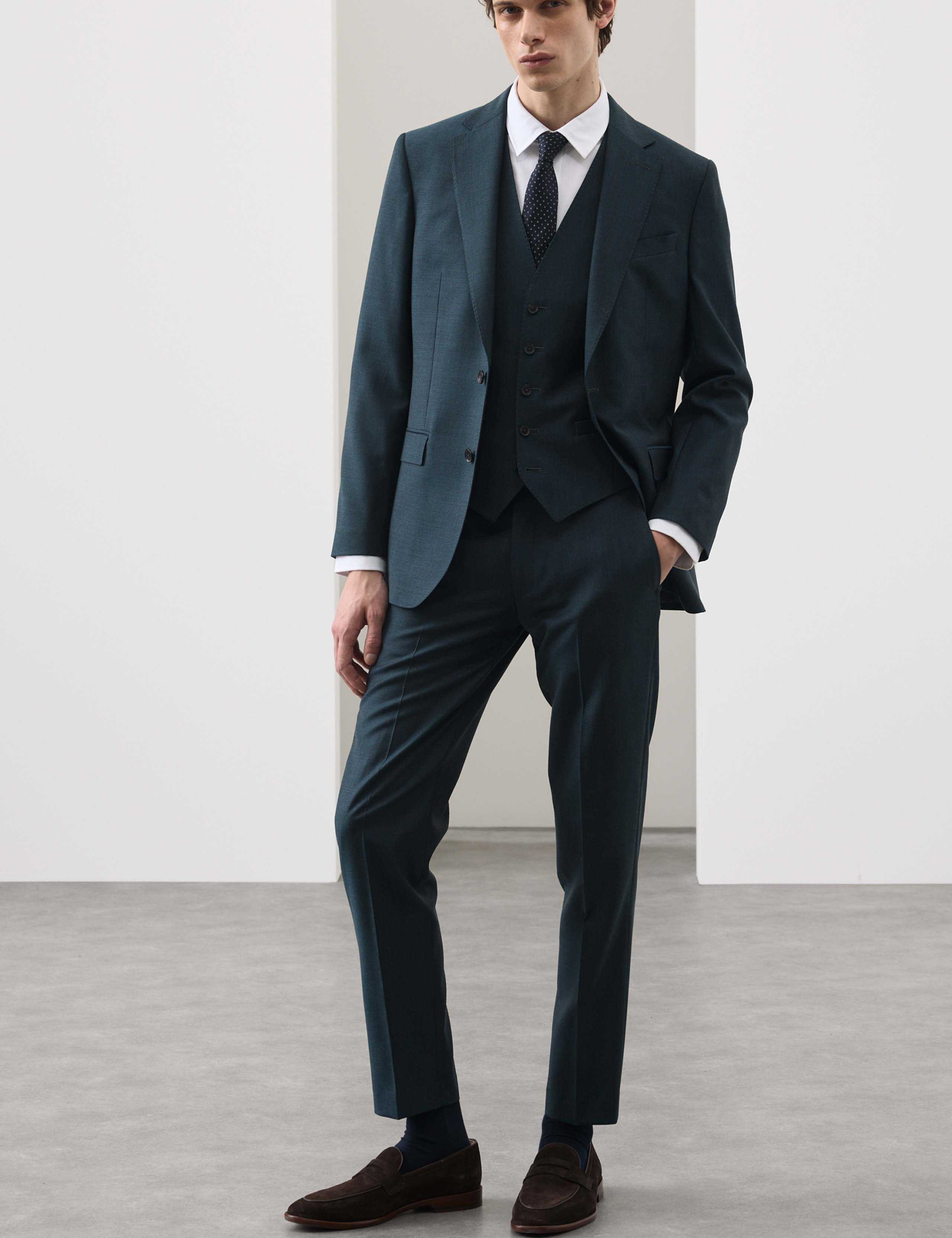British Wool Rich Waistcoat with Mohair