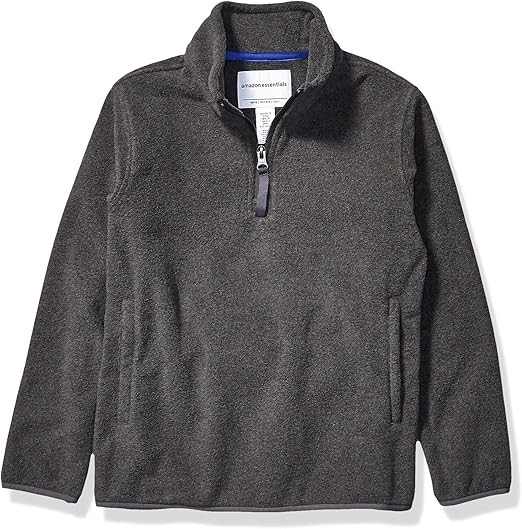 Amazon Essentials Boys and Toddlers' Polar Fleece Quarter-Zip Pullover Jacket