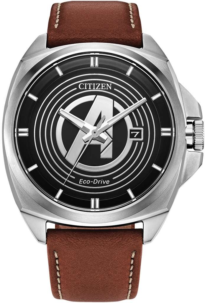 Citizen Eco-Drive Titanium Watch, Sapphire Crystal. Marvel Avengers Legacy, Black Panther & Cap America
