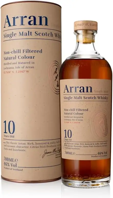 Arran 10 Year Old Single Malt Whisky 70cl, 46% ABV, Premium Single Malt Scotch, Isle Of Arran (Prime Exclusive)