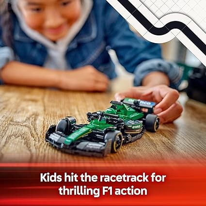 LEGO Speed Champions Aston Martin Aramco F1 AMR24 Race Car Toy, Collectible Formula 1 Driver Minifigure, Model Kits 77245