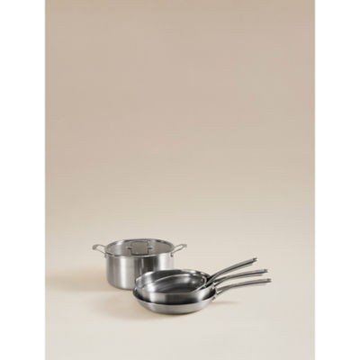 George Home 4pc Stainless Steel Pan Set