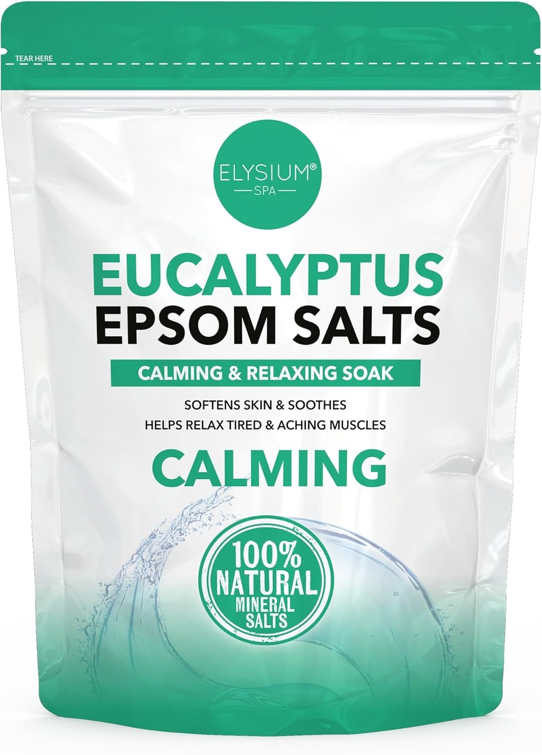 Elysium Spa Natural Eucalyptus Epsom Salts, White, 450g