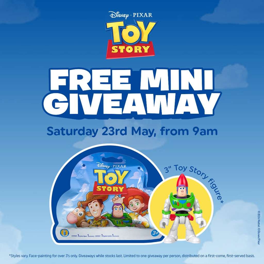 Free Toy Story Mini, plus face painting for ages 3 and up