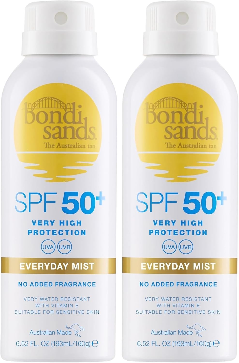 Bondi Sands Fragrance Free Sunscreen Aerosol Mist SPF 50, 160g