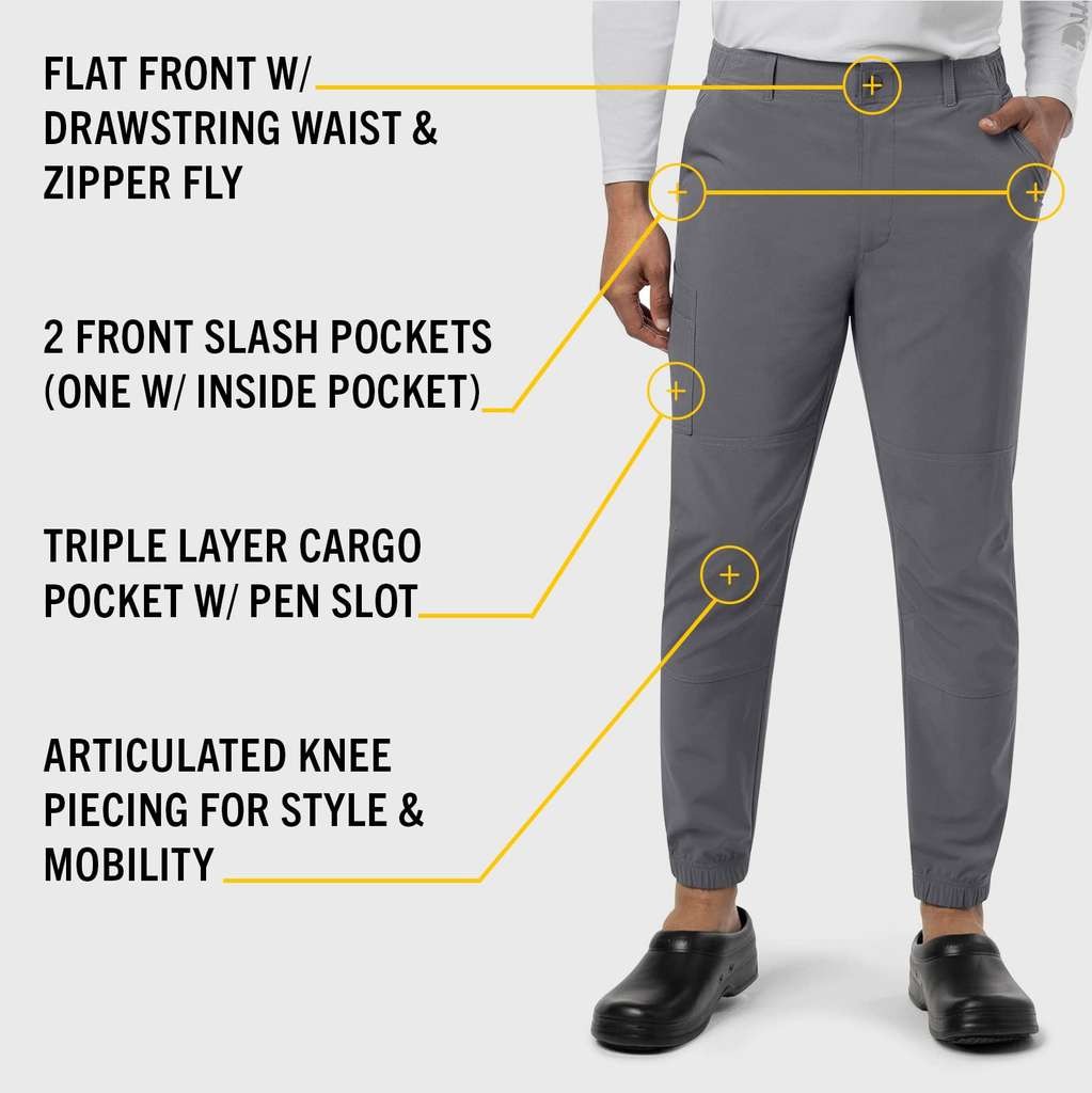 Carhartt Men's Micro Ripstop Cargo Joggers or Medical Scrubs (Pewter, 2XL)