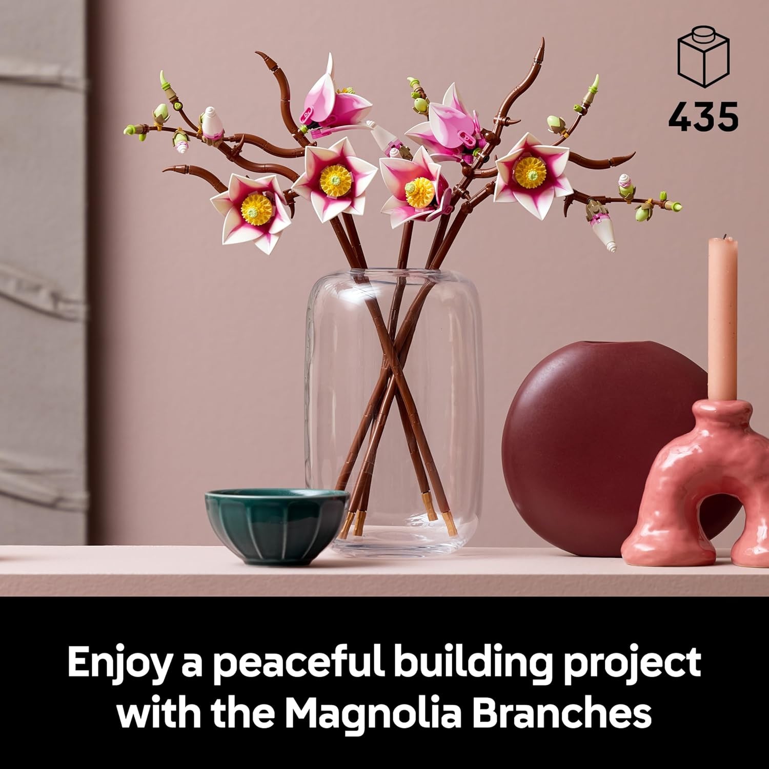 LEGO Botanicals Magnolia Branches Artificial Flowers Set for Adults 11510