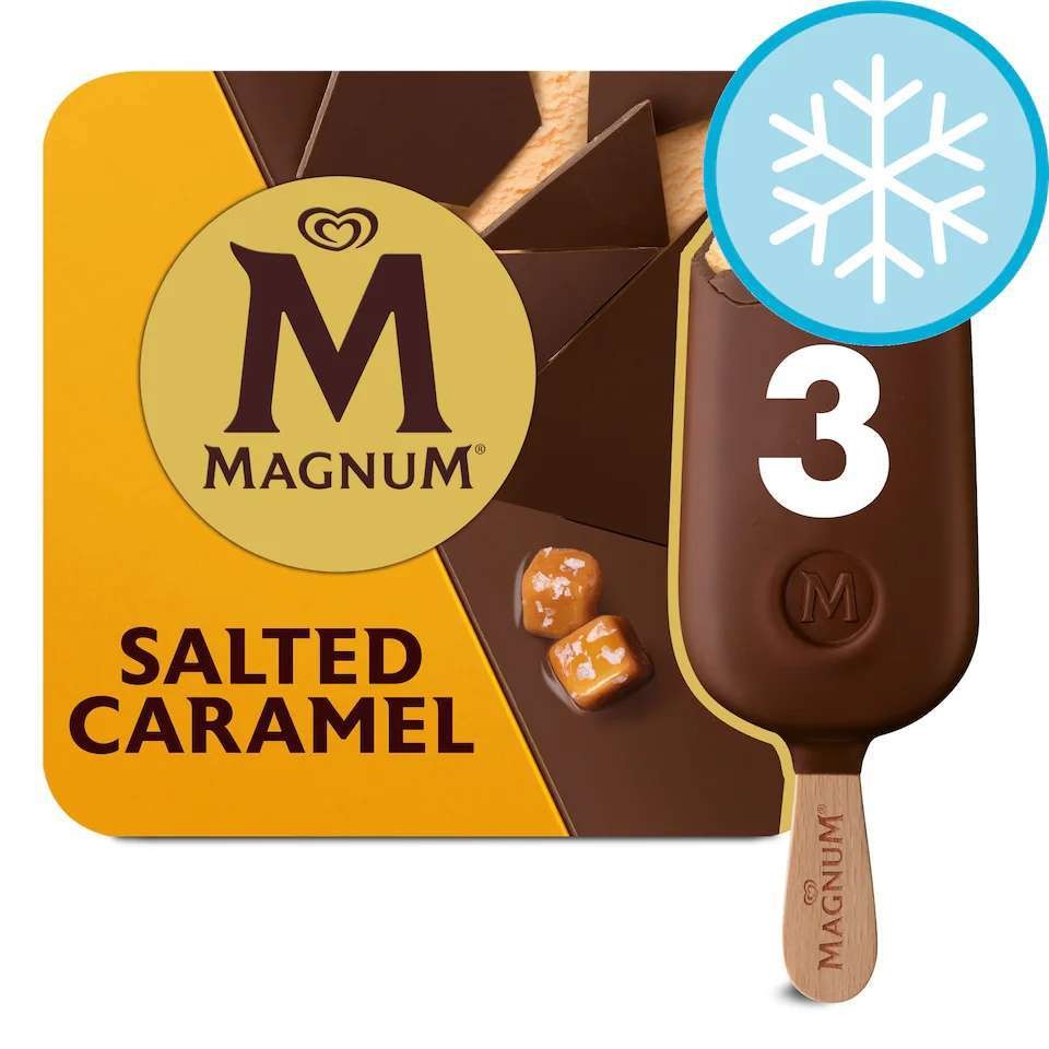 Magnum Ice Cream Sticks 3x100ml (Classic, Almond, Salted Caramel, Mint, White Chocolate) - Clubcard Price