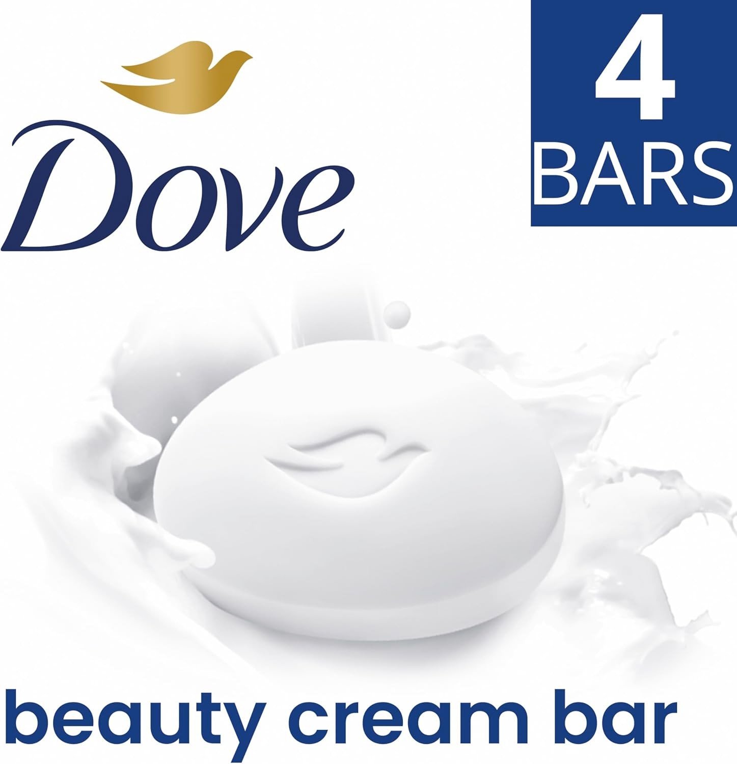 Dove Original Beauty Bar Soap with Moisturising Cream, 4 x 90g