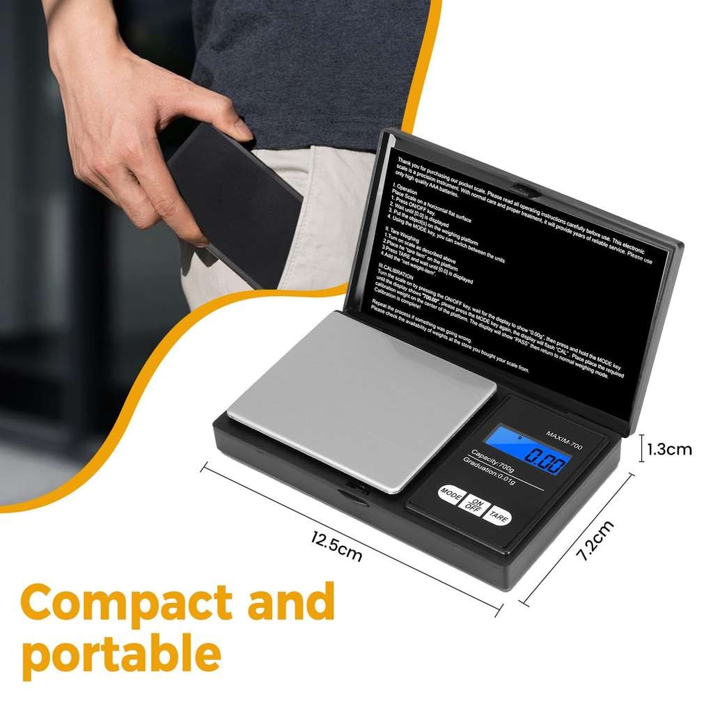 Oderra Mini Digital Kitchen Scales, 700g, spot on at 0.01g