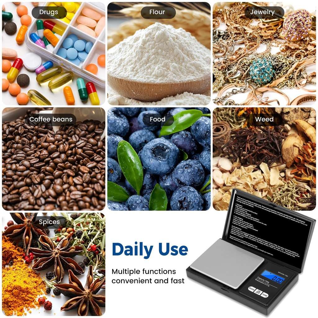 Oderra Mini Digital Kitchen Scales, 700g, spot on at 0.01g