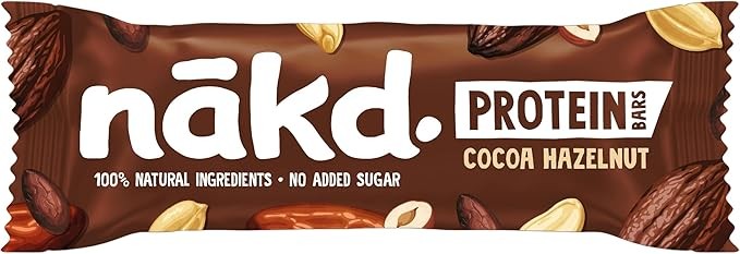 Nakd Cocoa Hazelnut Protein Bar, Vegan, Gluten Free, 45g, Pack of 16