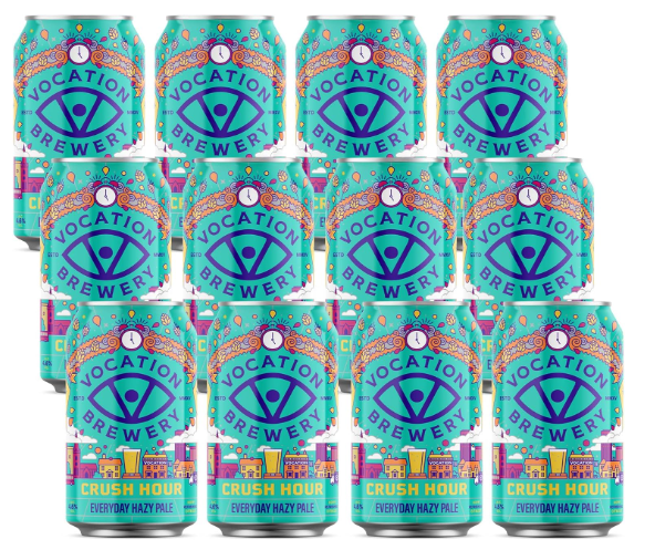Vocation Brewery | Crush Hour 4.6% Everyday Hazy Pale | 12 x 330ml - (Subscribe and save £12.90)