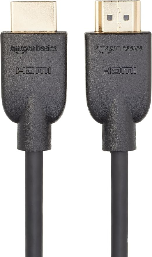 Amazon Basics HDMI Cable, 2-Pack, 6ft, 4K@60Hz, High-Speed 4K HDMI 2.0 Cord (18Gbps), 2160p, 48 bit, Compatible with TV/PS5/Xbox/Roku, Black
