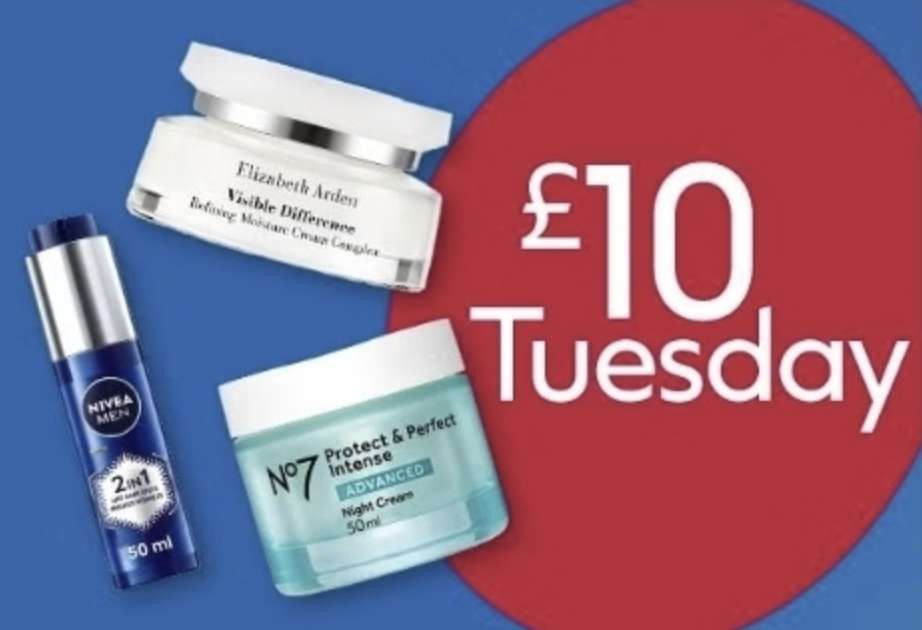 Boots £10 Tuesday, Nivea Men, No7, Fenty, Nip+Fab, L'Oreal, Oral-B, Elf, £1.50 C&C