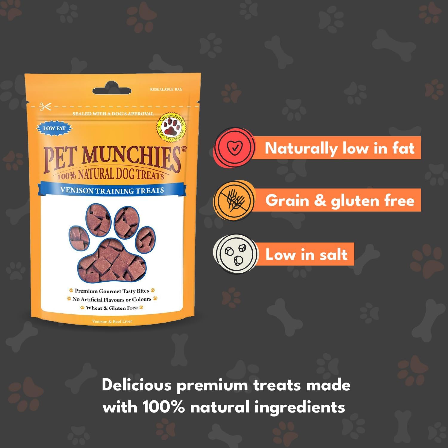 Pet Munchies Dog Training Treats - Venison & Beef Liver