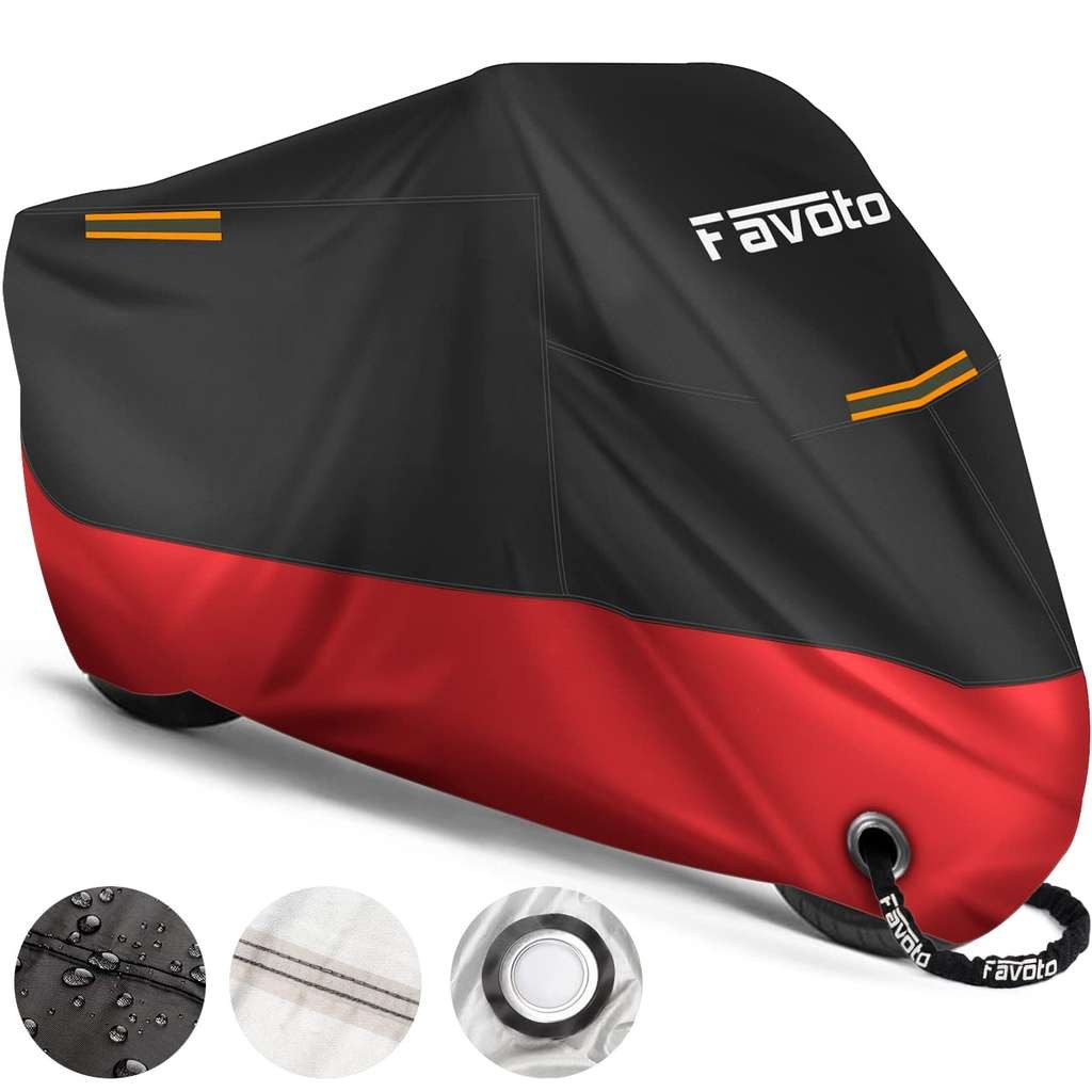 Favoto 210D waterproof motorbike cover, updated model looks good