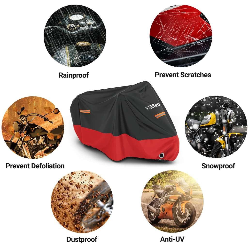 Favoto 210D waterproof motorbike cover, updated model looks good