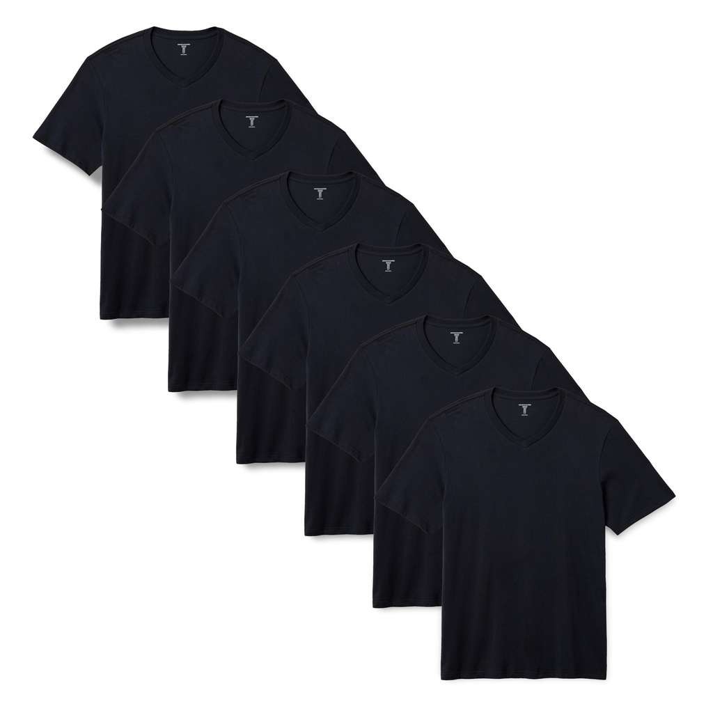 Amazon Essentials men's regular-fit short-sleeve crewneck T-shirt, pack of 6, S from Amazon