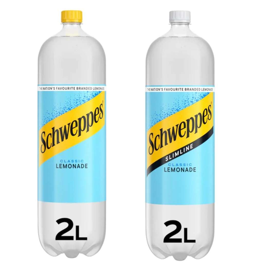 Schweppes Lemonade 2L & Slimline 2L, Clubcard price sorted