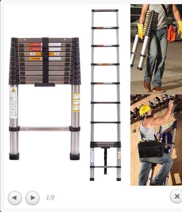 3.2M Telescopic Ladder, Portable Step Ladder, EN131 Certified, Sold by LMstarz