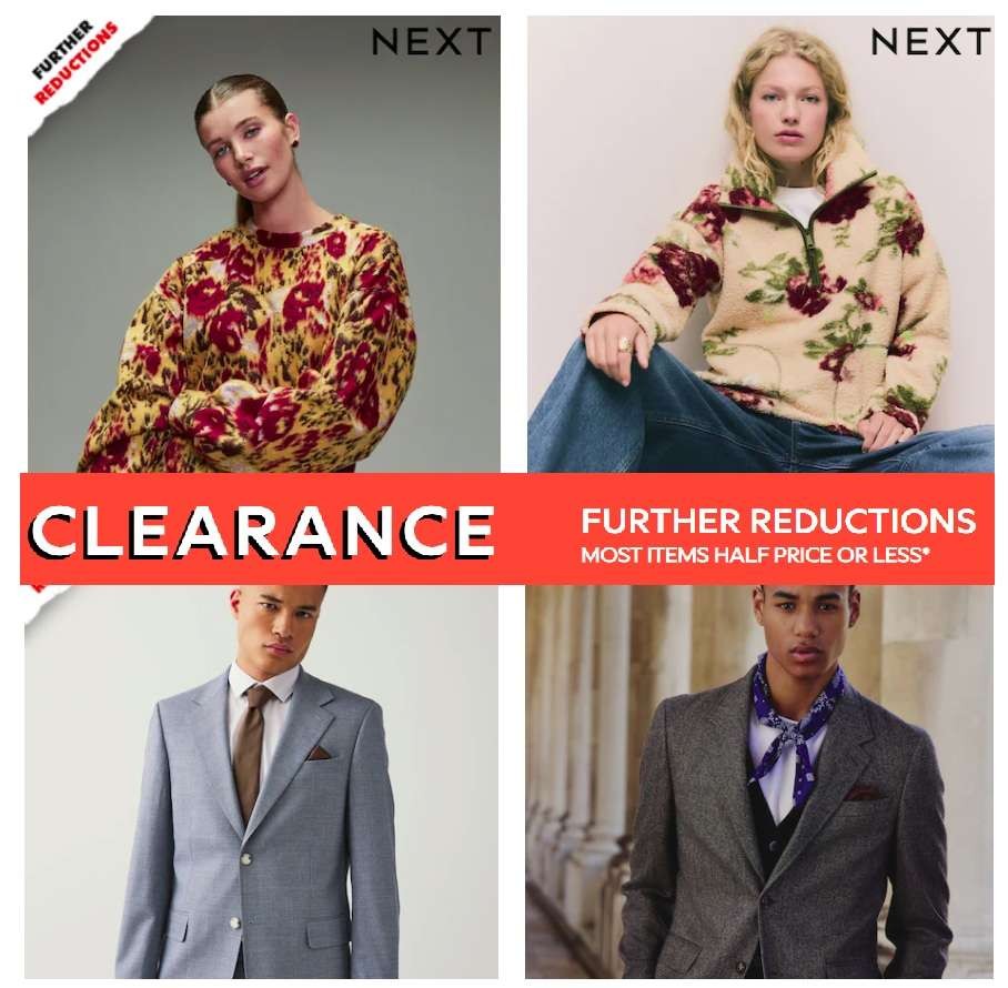Clearance sale, even more off men's, women's, kids' clothing & footwear. Free click & collect
