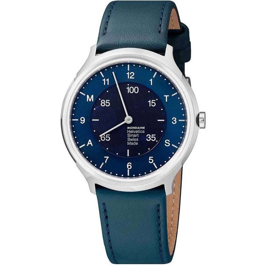 MONDAINE Men's Helvetica Smartwatch 40mm in Blue – quite smart