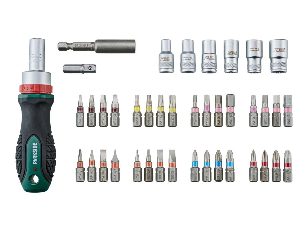 PARKSIDE Mini Ratcheting Screwdriver Set, 41 Pieces