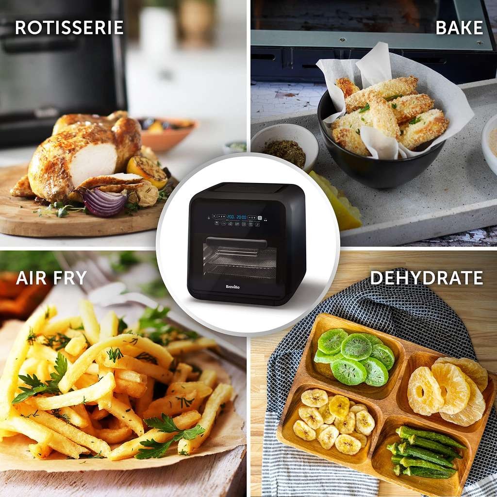 Breville Halo Rotisserie Air Fryer, big 10L digital oven, FryBake & Dehydrate, 2000W