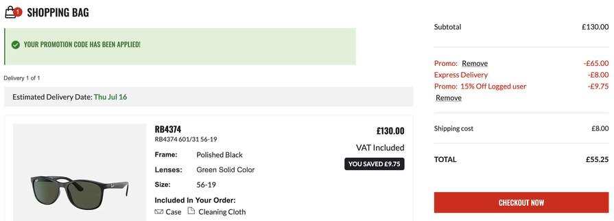 Ray-Ban RB4374 Sunglasses with Code and Member Auto-Discount