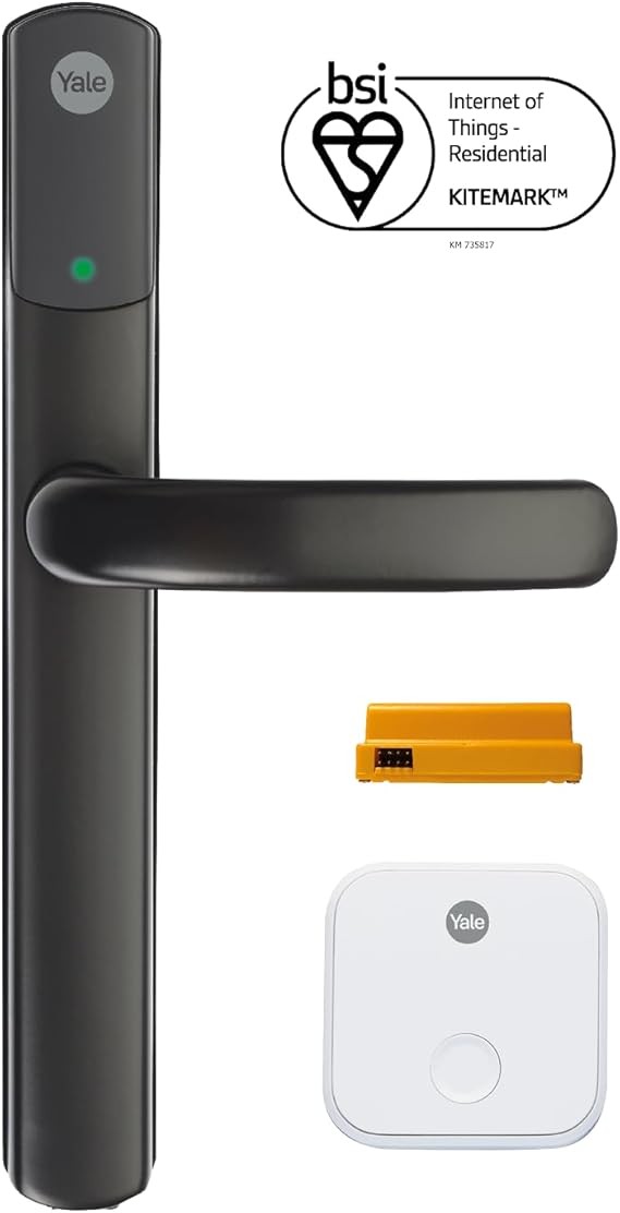 Yale Conexis L2 Smart Door Lock, no subscription, remote access, works with Alexa, Google Assistant, Philips Hue, black