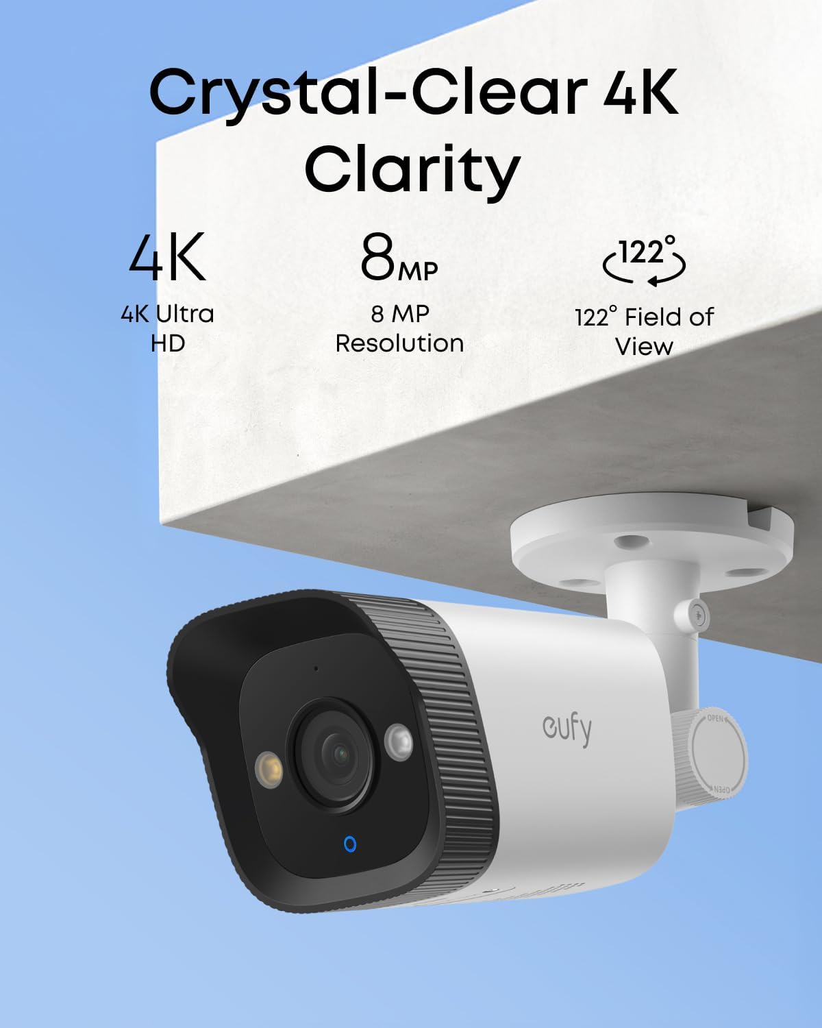 eufy Security PoE NVR CCTV Camera Systems E40, 4 4K Bullet Cams, Wired Outdoor Cam, 4K UHD