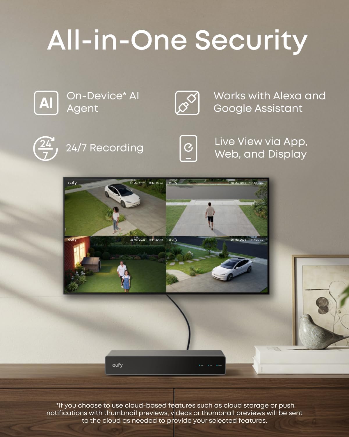eufy Security PoE NVR CCTV Camera Systems E40, 4 4K Bullet Cams, Wired Outdoor Cam, 4K UHD