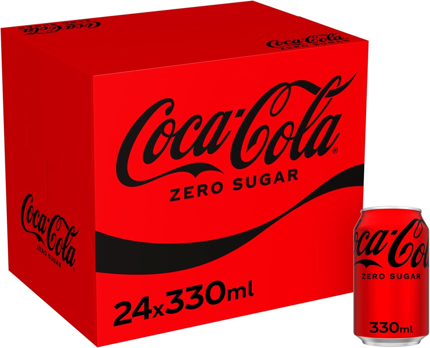Coca-Cola Zero Sugar Soft Drink Cans, tray of 24. £5.95 S&S
