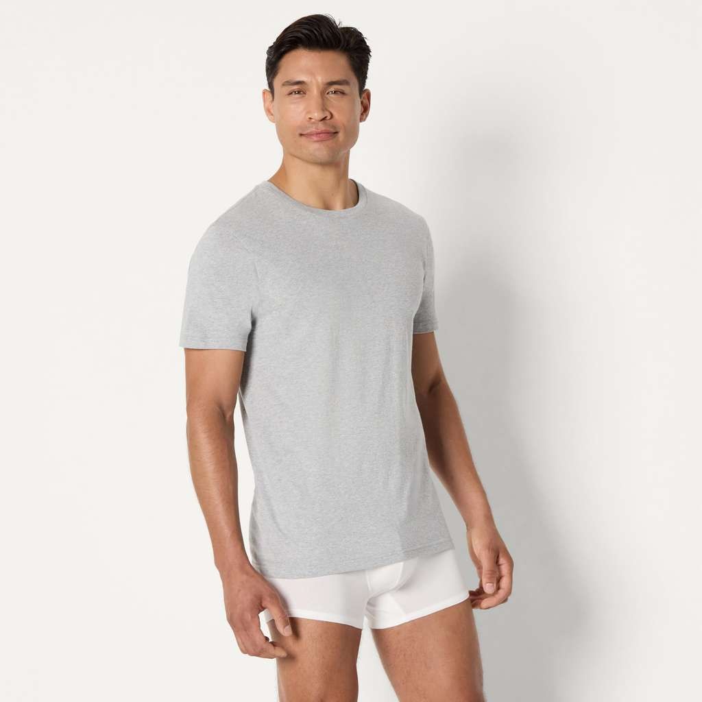 Amazon Essentials men's slim-fit cotton crew neck vests, 6-pack (M, Black/Grey) £7.04 S&S
