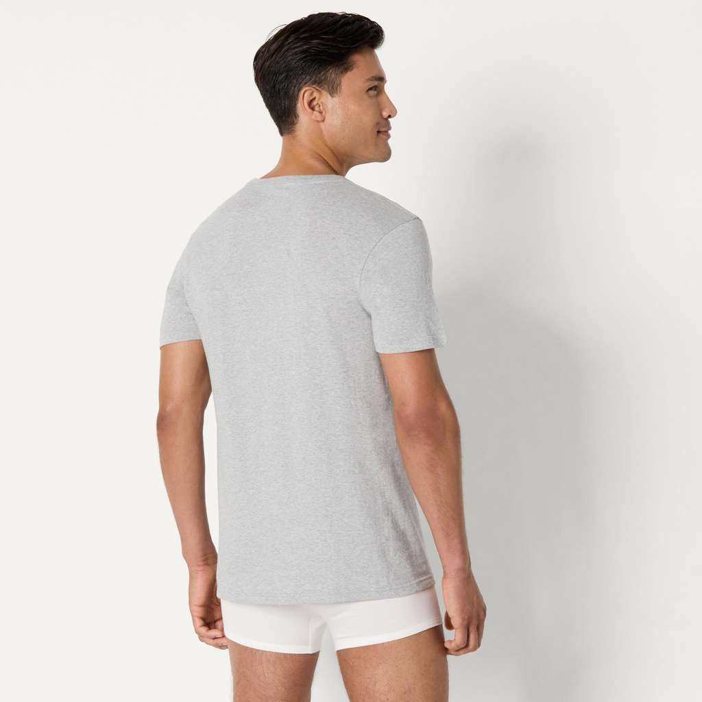 Amazon Essentials men's slim-fit cotton crew neck vests, 6-pack (M, Black/Grey) £7.04 S&S
