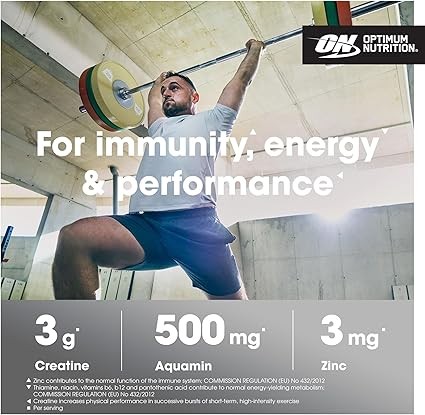 Optimum Nutrition Platinum Creatine Plus, Advanced Food Supplement, Aquamin Magnesium, Orange Flavour, 50 Servings, 350 g