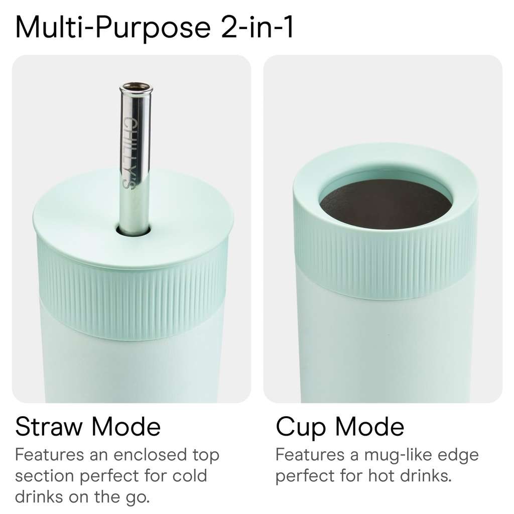 Good deal on Chilly's Switch 500ml cup, stainless steel & BPA-free, wide straw, sold by Chilly's FBA