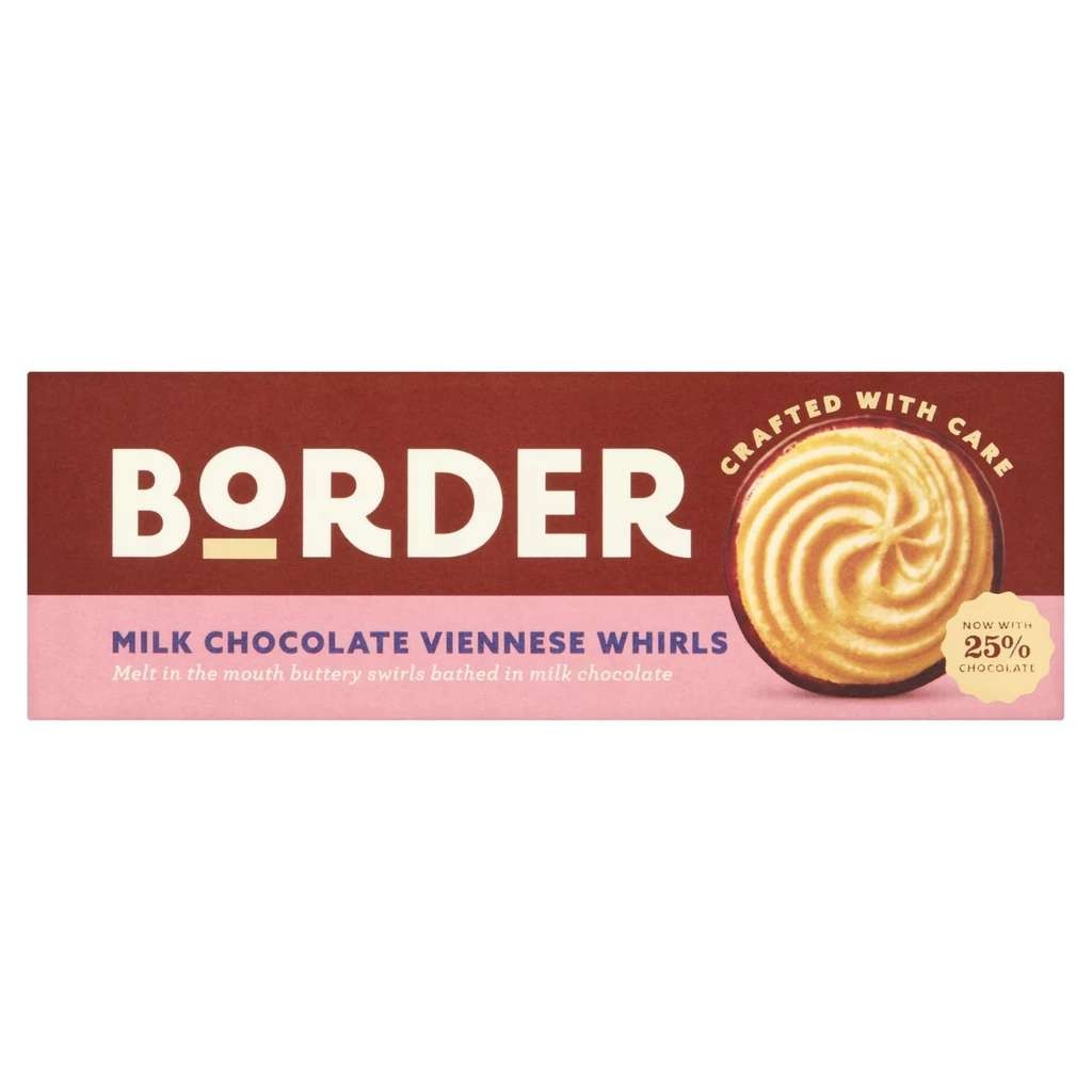 Border Milk Chocolate Viennese Whirls Biscuits 150g, a lovely treat