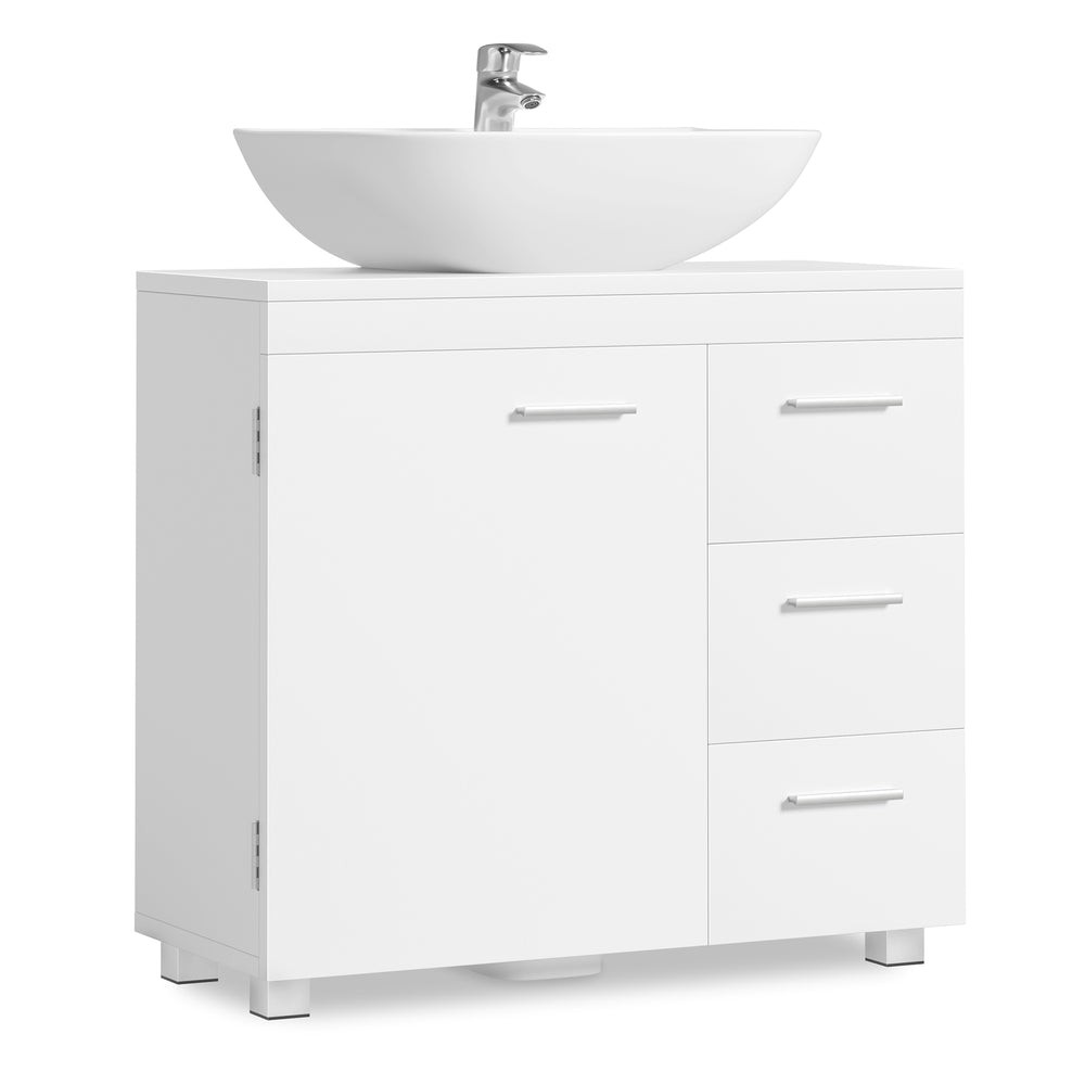 Vasagle Under-Sink Bathroom Cabinet, 30 x 70 x 64 cm, Cloud White