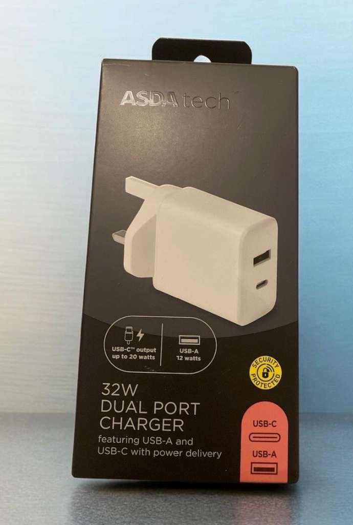 Asda Tech 32W Dual Port Charger spotted in Morley