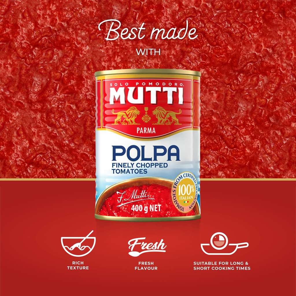 Mutti Finely Chopped Tomatoes 400g x 12