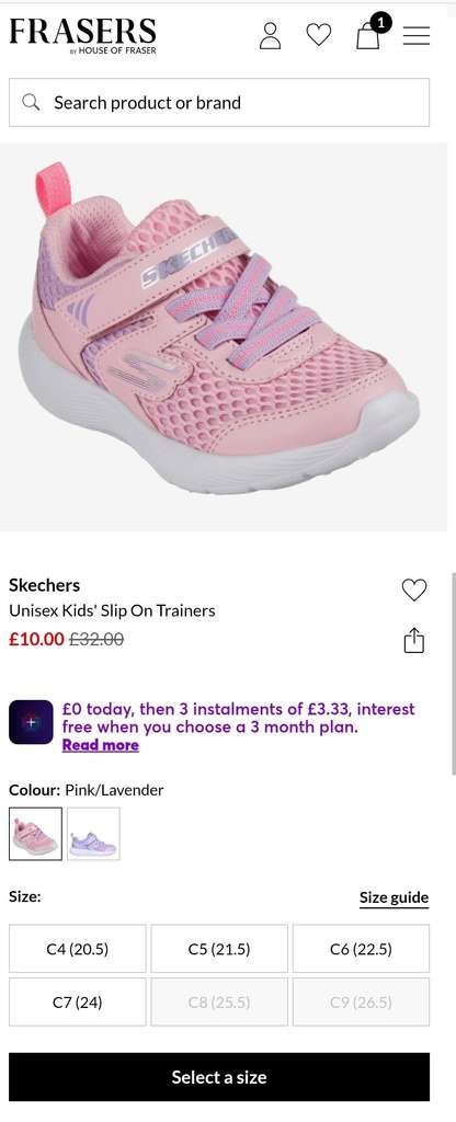 Skechers kids' pink slip-on trainers, comfy and easy on