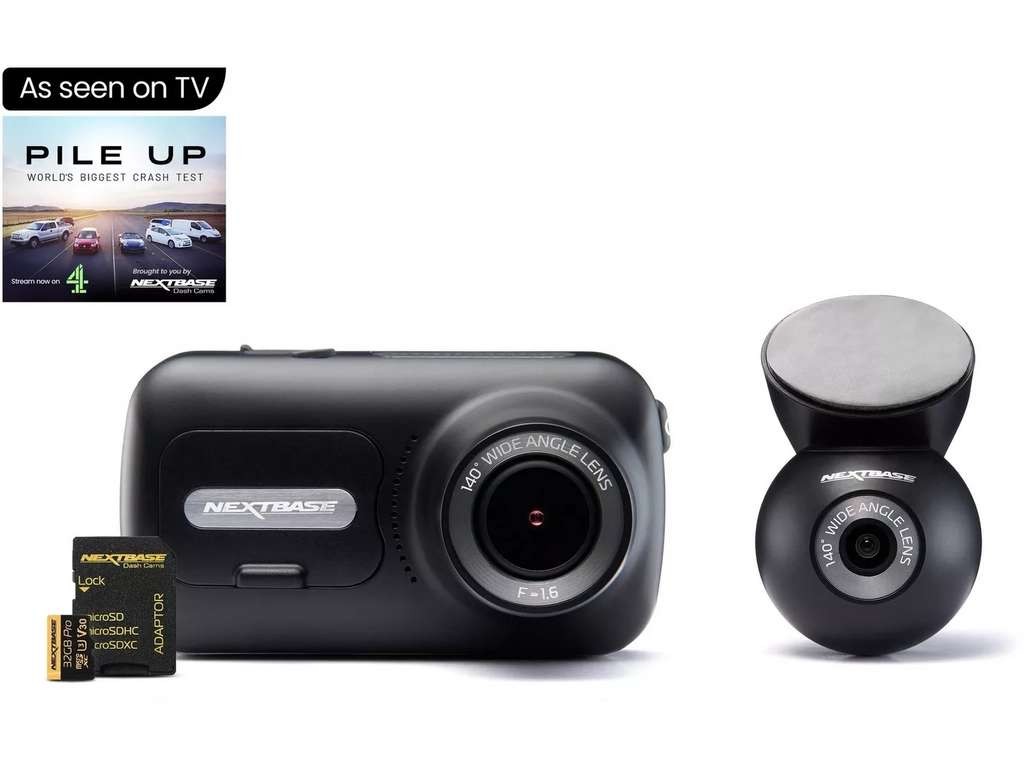 Nextbase 320XR+ Front and Rear Dash Cam Bundle with 32GB SD Card